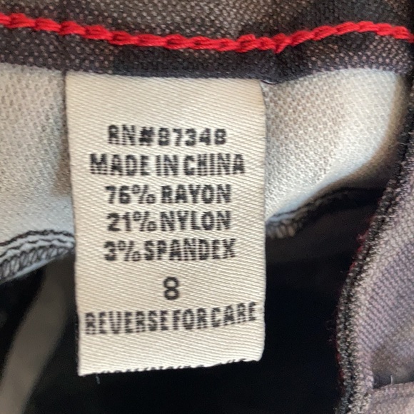 Sabrina Lauren skinny jean gray black camo print ultra soft stretch size 6 or 8 - Picture 16 of 17